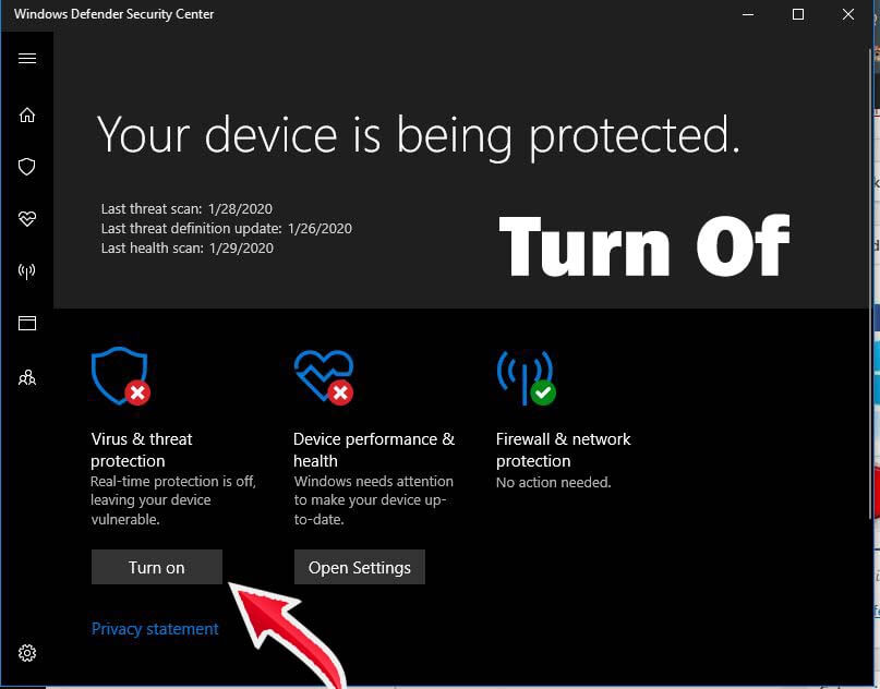 disable your Antivirus or Windows Defender